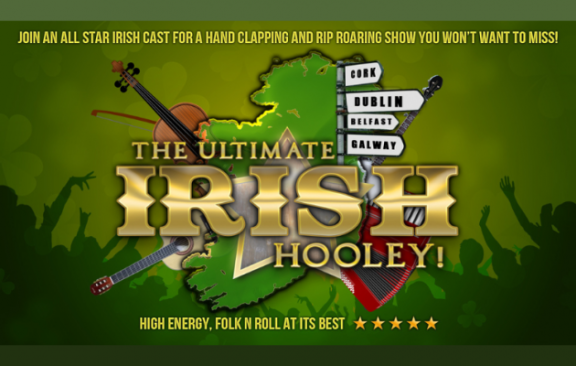 an image a poster advertising The Ultimate Irish Hooley