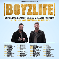 Poster showing Keith Duffy and Brian McFadden from the band Boyzone.