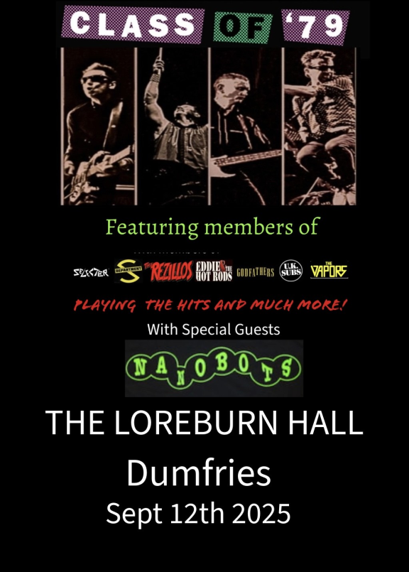 a poster showing the band members of Class of '79