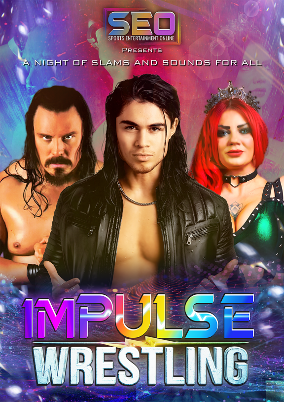 a poster with 3 wrestlers posing
