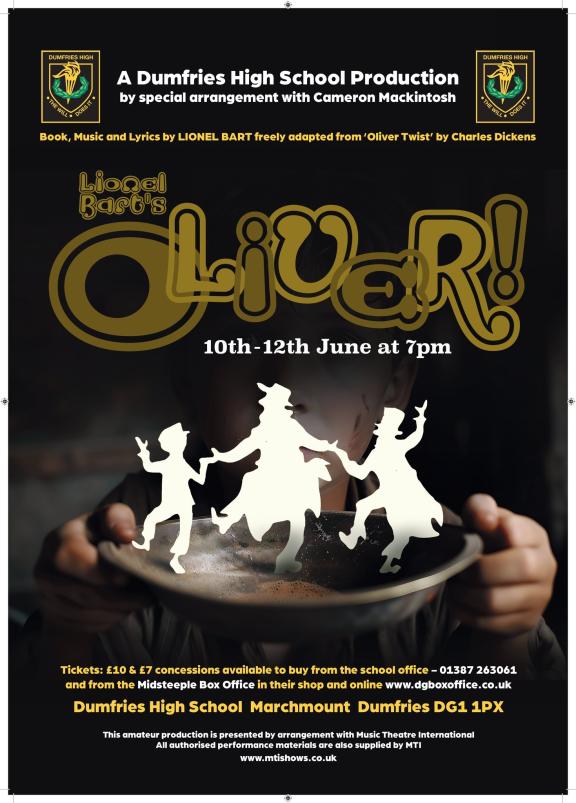 a poster for the show Oliver