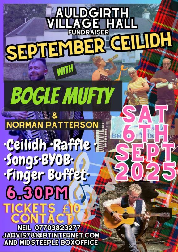 a poster advertising a ceilidh