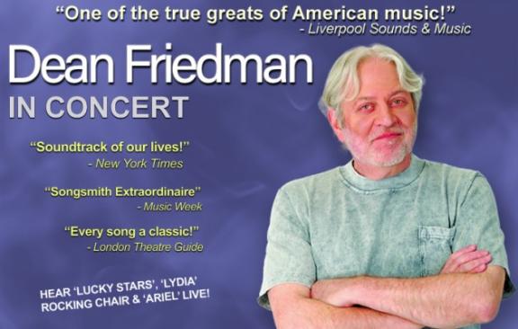 a flyer advertising Dean Friedman in concert