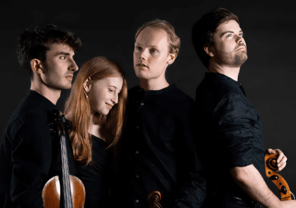 poster for Music in Dumfries presents: Fibonacci String Quartet in February