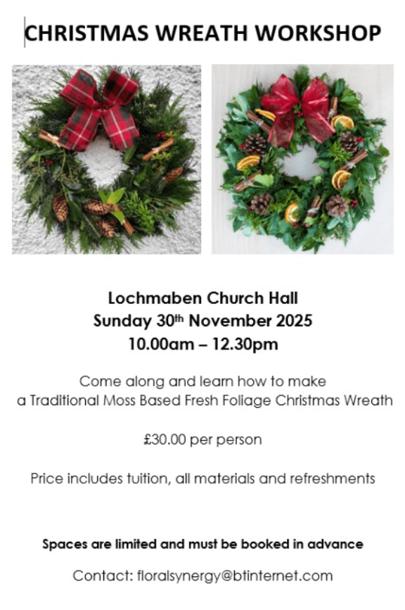 poster for Christmas Wreath Workshop