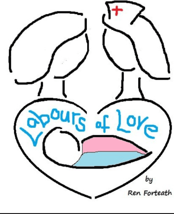 Labours of Love logo featuring 2 women's heads and a baby
