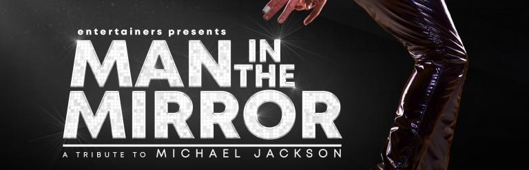 a banner advertising a Michael Jackson tribute act