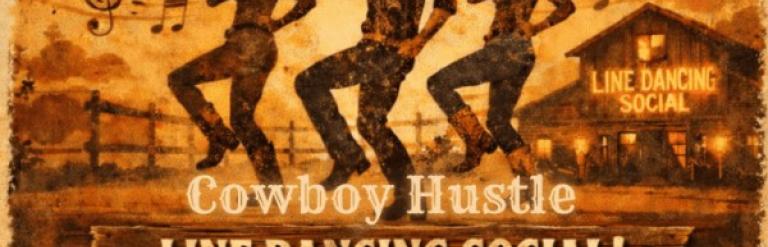 line dancing social poster